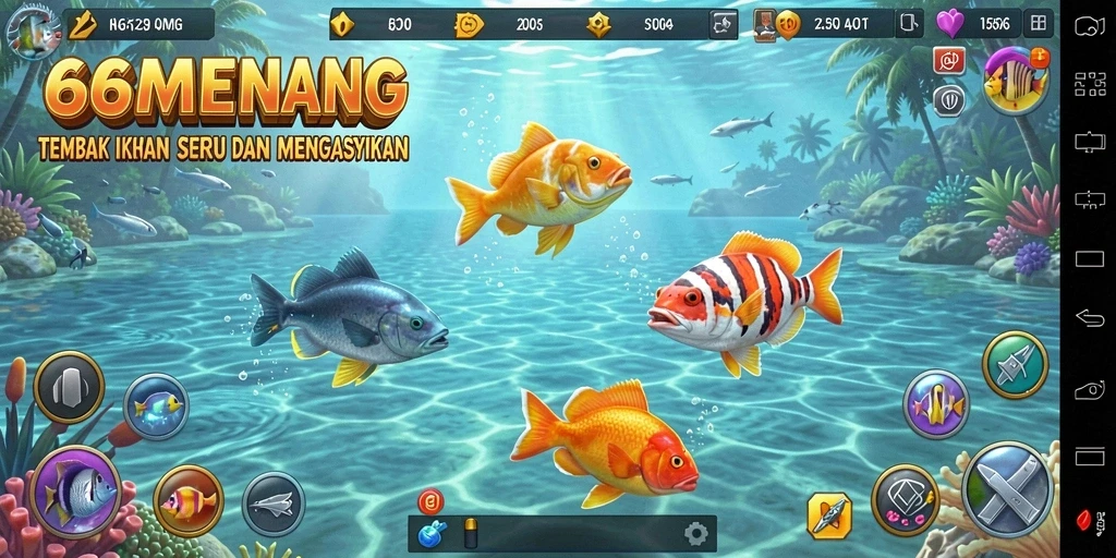Tampilan gameplay Tembak Ikan yang seru dan kompetitif.