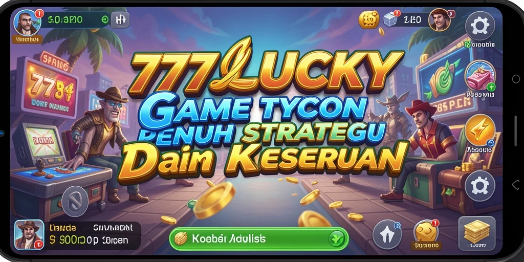 Screenshot gameplay 777LUCKY menampilkan pengelolaan bisnis yang dinamis.