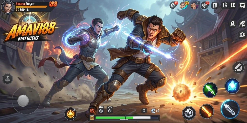 Tampilan gameplay AMAVI88 yang penuh aksi dan adrenalin.
