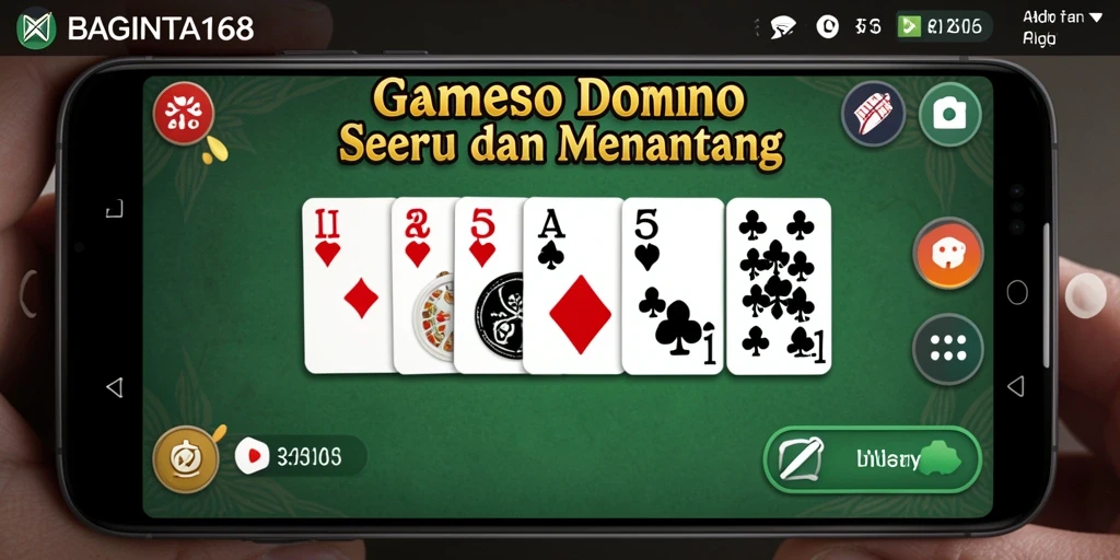 Screenshot permainan BAGINTA168 yang menampilkan aksi seru domino.