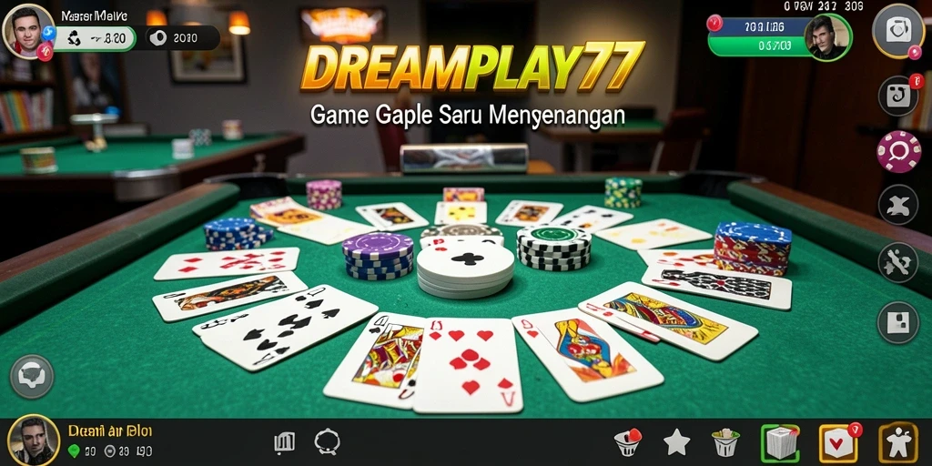 Screenshot gameplay seru DREAMPLAY77 saat bermain Gaple.