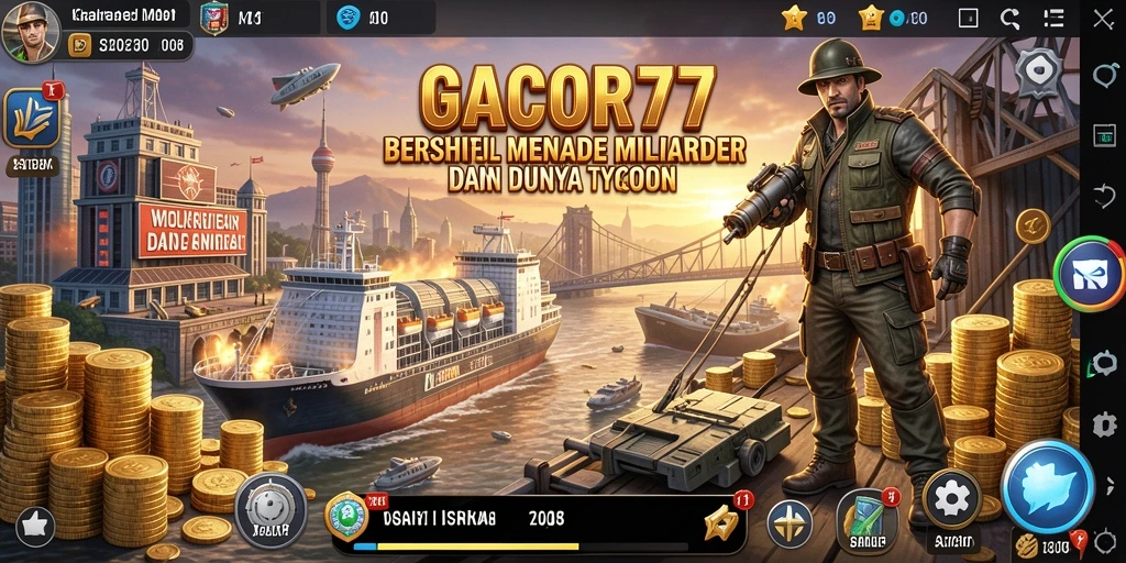 Screenshot utama GACOR77 menampilkan gameplay Tycoon yang mendebarkan.