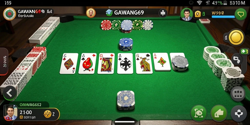 Tampilan gameplay Gaple yang seru di GAWANG69.