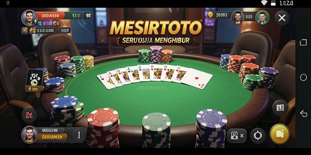Tangkapan layar gameplay MESIRTOTO yang menampilkan fitur poker menarik.
