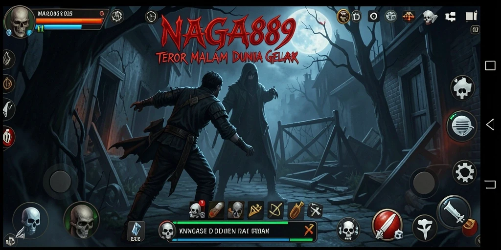 Tangkapan layar utama NAGA889 menampilkan momen ketegangan di dunia Horror.