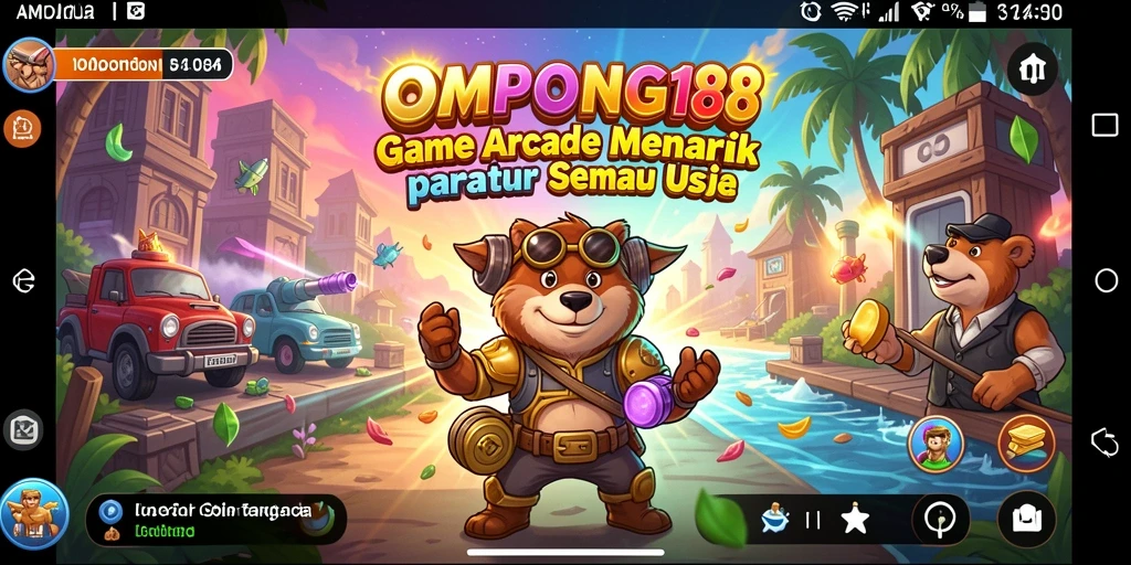 Tampilan gameplay OMPONG188 yang menegangkan dan penuh warna.