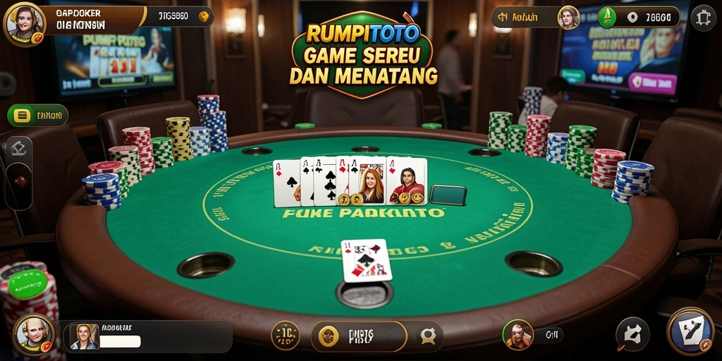 Tampilan gameplay menarik dari RUMPITOTO saat bermain Poker.