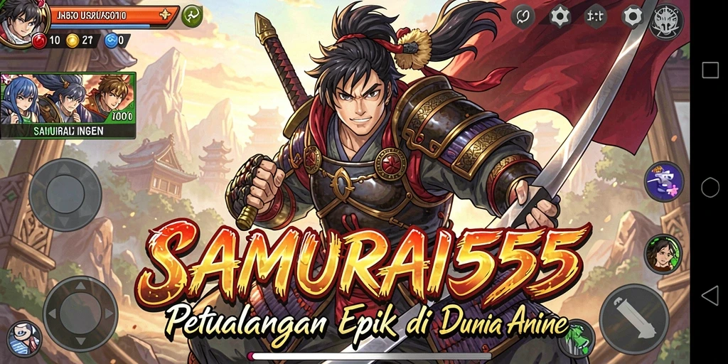 Screenshot gameplay menampilkan aksi seru dalam SAMURAI555.