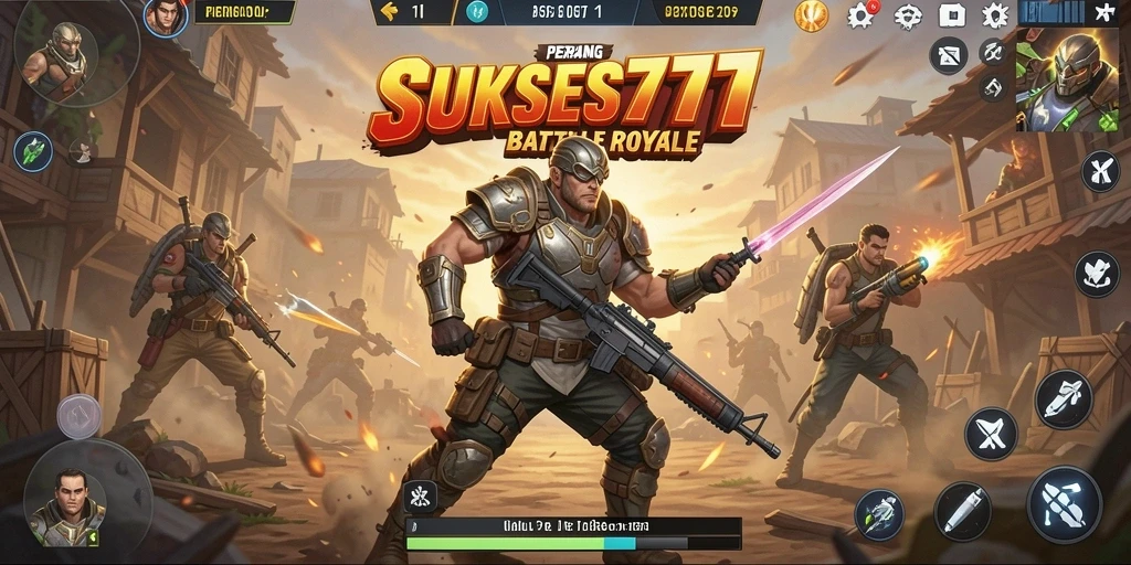 Gameplay intens dan mendebarkan di SUKSES777, penuh aksi Battle Royale.