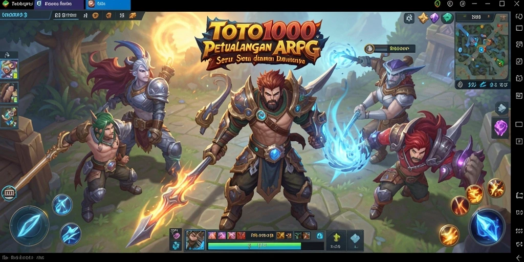 Screenshot gameplay TOTO1000 menampilkan aksi pertempuran seru dan grafis menawan.