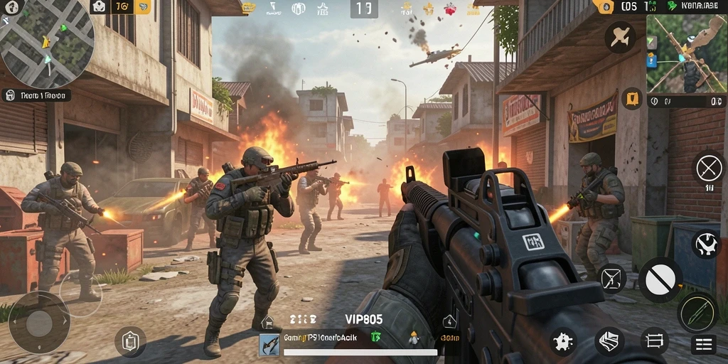 Screenshot gameplay dari VIP805 menunjukkan aksi pertempuran yang mendebarkan.