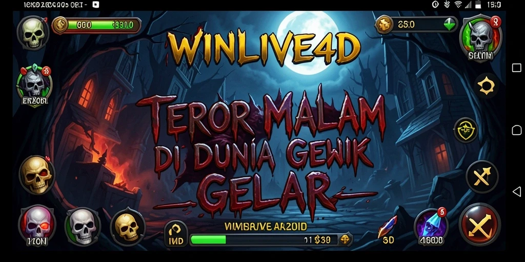 Tampilan gameplay horor dengan suasana mencekam di WINLIVE4D.